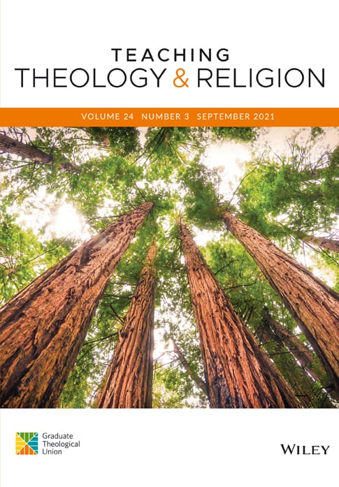 “Taking bell hooks on Zoom: Embodying Feminist Pedagogy in a Graduate Theological Classroom.” Teaching Theology & Religion Journal. 24, no. 3(2021), 165-174.